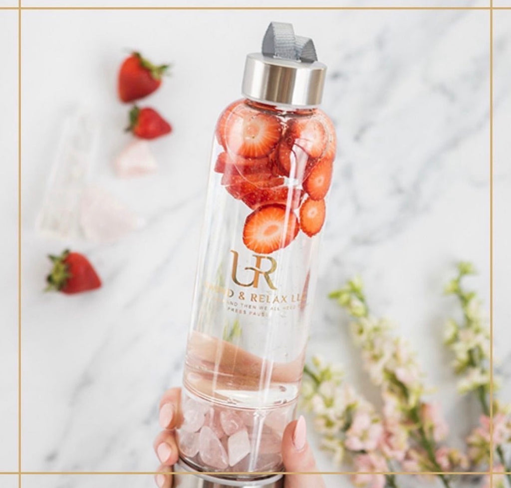 Crystal Glass Hydration Bottle (w/ Handle)