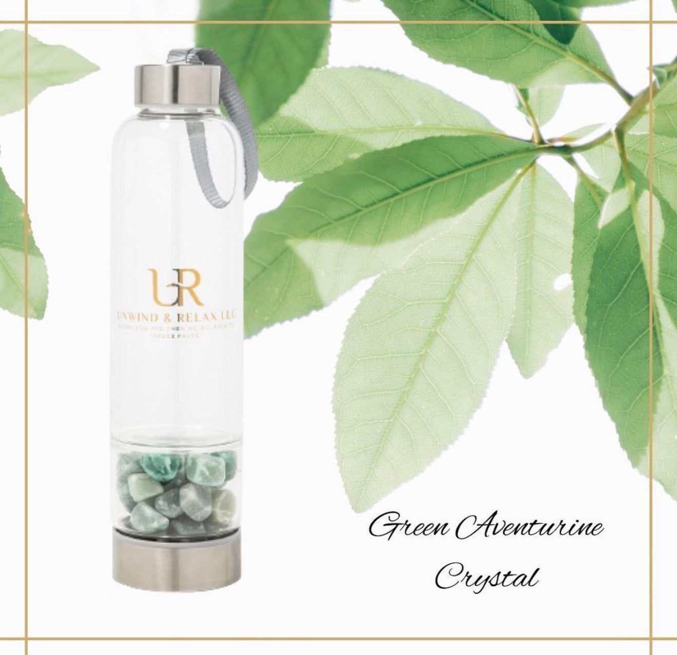 Crystal Glass Hydration Bottle (w/ Handle)