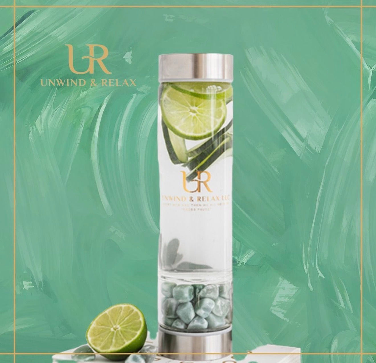 Crystal Glass Water Bottle (No Handle)