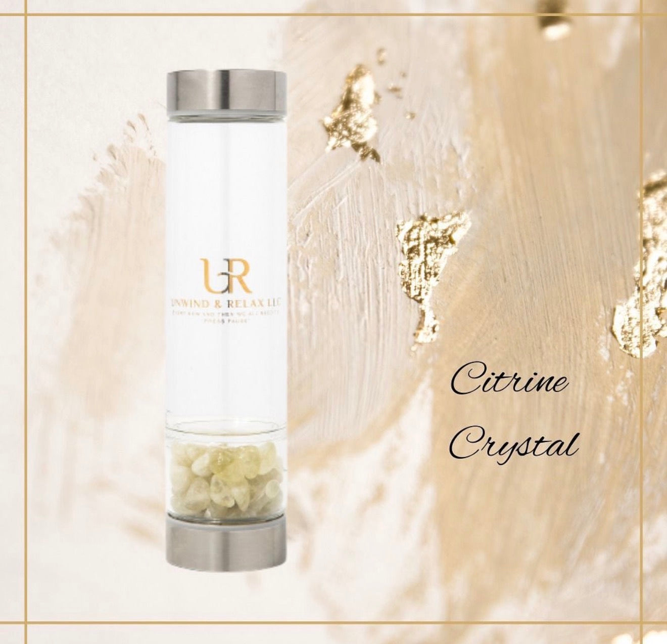 Crystal Glass Water Bottle (No Handle)