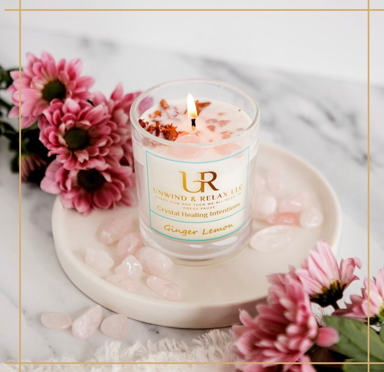 Rose Quartz Candle