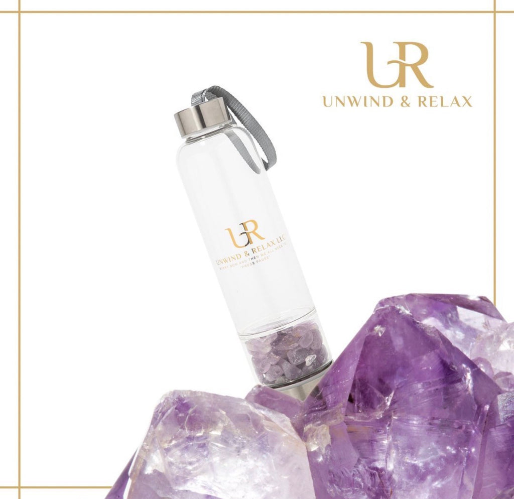 Crystal Glass Hydration Bottle (w/ Handle)